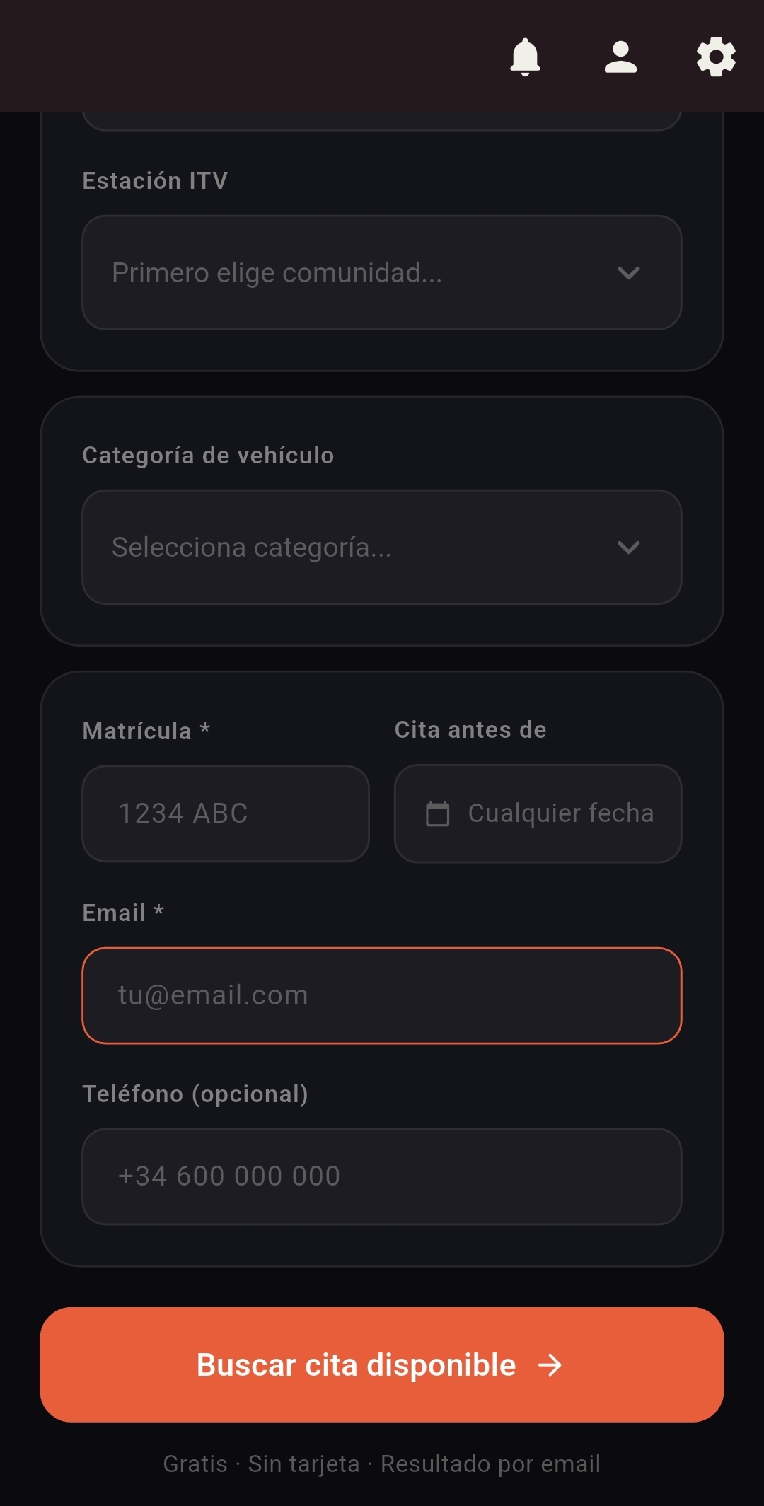 Resultado: sin citas